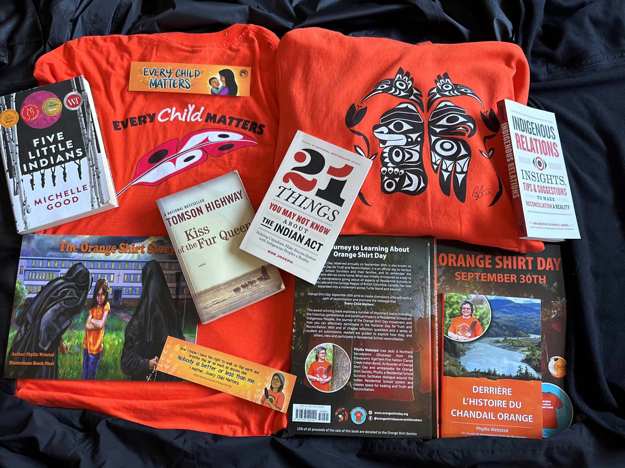 Orange Shirt Day shirts, books and pamphlets