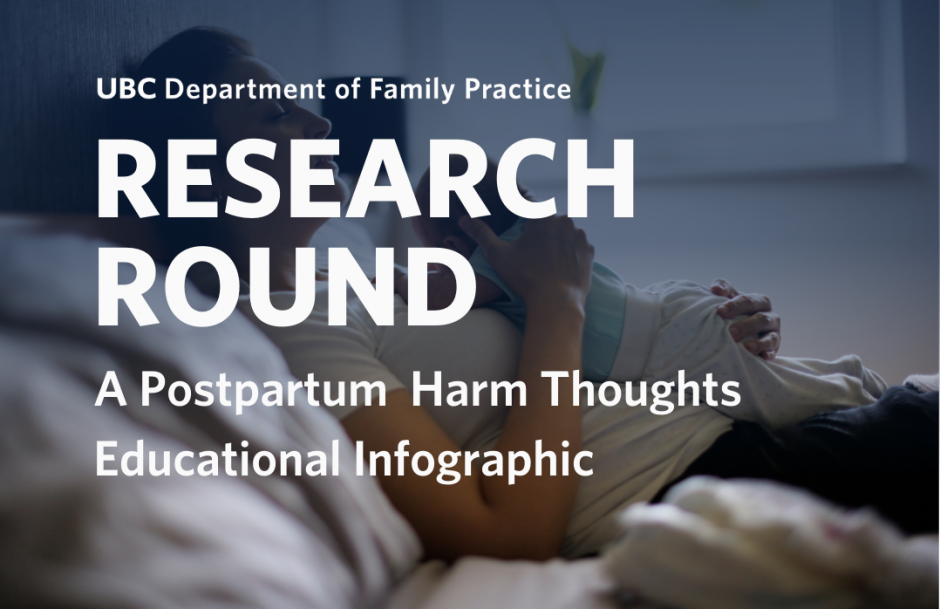 Research Round: a postpartum harm thoughts educational infographic